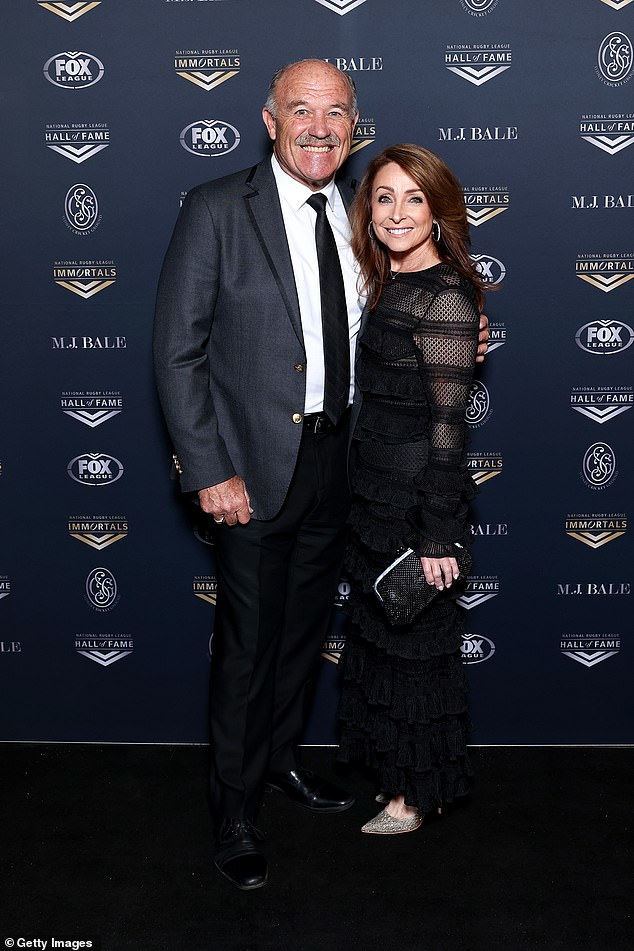 Former NRL star Wally Lewis' upcoming wedding to his new partner Lynda Adams (pictured) has reportedly sparked a family feud following his messy split with his first wife Jacqueline